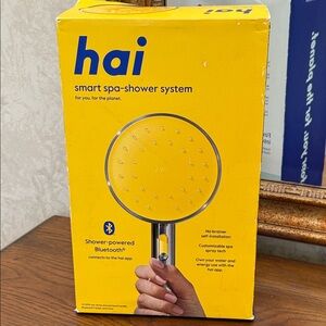 hai Smart shower head Bluetooth/adjustable pressure/hand held water saving head.